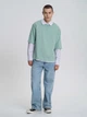 Футболка хлопковая длинная мужская ROZA 240652 2XL Темно-бирюзовая (4824005722981) - изображение 4