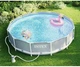 Каркасный круглый бассейн Intex 26712 с картриджным фильтром 366 х 366 х 76 см на 6503 л Серый - изображение 4