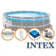 Каркасний круглий басейн з підстилкою Intex 26730 сходами та фільтром з тентом 488х122 см на 19156 л Сірий - зображення 2