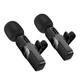Беспроводная микрофонная система BOROFONE BFK15 Dual-mic lavalier wireless digital microphone (iP/Type-C) Black 6941991117107 - изображение 1