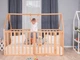 Детский деревянный манеж-кровать домик Монтессори Busy Wood напольная Модель 21 190x90 см Натуральное дерево - изображение 5