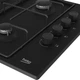 Варильна поверхня газова Beko HIGG64123SB (емаль, стальна решітка, газ-контроль) 235954 - изображение 4