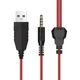Проводная игровая гарнитура Borofone BO101 Racing, USB, 3.5mm, 2m, Чёрно-Красный - изображение 5