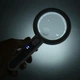 Увеличительная линза с подсветкой Loupe перезаряжаемая лупа, 19.2х9.2 см, белый с серым (102661048) - изображение 2