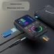 Бездротовий FM-трансмітер з дисплеєм та відтворенням в машину MP3 Schall акумуляторний AUX приймач з кріпленням на вентиляцію та мікрофоном, 8.2х5.2 см, чорний (102665376) - зображення 2