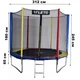Батут Atleto 312 см з сіткою multikolor 21000133 - изображение 2
