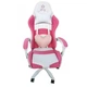 Крісло геймерське Bonro Lady 807 розово-біле - зображення 3