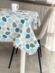 Скатерть водоотталкивающая Delux Textil с помпонами Голубые яички 230 х 170 см (368170) - изображение 3