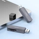 Картридер HOCO HB45 2-в-1 USB 2.0 SD TF для карток пам'яті до 2TB (4F96D8BD4541) - зображення 4
