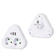 Розетка-трійник із заземленням F203-White, 2 розетки+2USB+1Type-C, 2500W, 10A, 110-250V~Max, Blister - зображення 2
