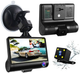 Відеореєстратор 4", 3 камери, Full HD, SD319/z233D / Автореєстратор з камерою заднього виду (L) - изображение 1