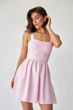Сарафан міні з додаванням льону Wear me XS Рожевий (16_24_65_6921) - изображение 1