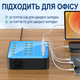 Многопортовое зарядное устройство на 40 портов Addap WLX880A, USB QC+Type-C PD | зарядная док станция на 400Вт, 60А, голубая - изображение 5