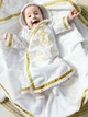 Крестильный набор унисекс Family Tradition велюровая махра сатин с вышивкой белый Спаси и Сохрани №1 - изображение 3