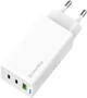 Сетевое зарядное устройство ColorWay GaN Mini 65W PD Port PPS USB (USB-2C1A) White (CW-CHS058PD-WT) - изображение 4
