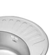 Кухонна мийка овальна Kroner KRP Satin 5745, 570х450 мм, нержавіюча сталь, врізна, сатинова (матова), 0.6 мм, універсальне крило - изображение 5