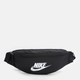Сумка бананка поясна тканинна Nike Nk Heritage Waistpack - Fa21 DB0490-010 Чорна (195237317165) - зображення 1
