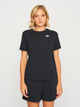 Футболка бавовняна жіноча Nike W Nsw Club Ss Tee DX7902-010 XS Чорна (196153998964) - зображення 1