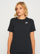 Футболка бавовняна жіноча Nike W Nsw Club Ss Tee DX7902-010 XL Чорна (196153999008) - зображення 4