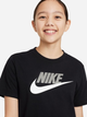 Koszulka młodzieżowa dziewczęca Nike K Nsw Tee Futura Hbr FZ5178-010 158-164 cm (XL) Czarna (197596773026) - obraz 4