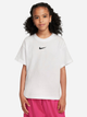 Підліткова футболка для дівчинки Nike G Nsw Tee Boy Essntl Lbr FZ5539-100 158-164 см (XL) Біла (197596843163) - зображення 1