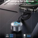 Автомобільний зарядний пристрій CHOETECH 2xUSB 65W (1xUSB-C+1USB-A) PD 30W with spring Type-C cable 1.2 м Black (TC0030-BK) - зображення 3