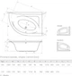 Ванна акриловая RADAWAY Mistra 150x100 (правосторонняя) (WA1-07-150x100P) + ножки (68Р) + сифон (R135L) - изображение 3