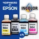 Чернила для принтера Epson (4*180 мл.) InColor - Набор универсальных чернил - изображение 1