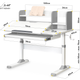 Комплект Evo-Kids Парта TH-330 Grey + Кресло Evo-kids Mio Lite G (TH-330 W/G + Y-208 G) - изображение 3