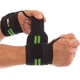 Бинты кистевые для жима и тяги Mute Wrist Wraps 9097 2шт в комплекте Black-Green - изображение 1