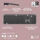 Клавiатура бездротова Logitech Signature Slim K950 US Graphite USB (920-012465) - зображення 8