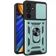 Чехол Fiji Camera Defence для Samsung Galaxy A56 5G (A566) бампер с защитой камеры и подставкой Green - изображение 1