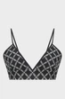 Жіночий чорний топ з візерунком EMPIRE LOGO TOP TRUE CROP Michael Kors 2 MS440G0E74 - изображение 7