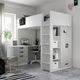 Кровать-антресоль SMASTAD IKEA 094.355.88 белый / серый - изображение 2