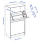 Тумба для взуття BISSA 49x28x93 cm IKEA 705.302.56 білий - зображення 4