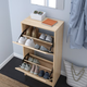 Тумба для взуття BISSA 49x28x93 cm IKEA 705.302.18 дуб - зображення 2