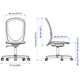 Офісне крісло FLINTAN IKEA 205.925.53 сірий - зображення 6