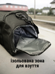 Спортивна сумка для тренувань залу спорту фітнесу дорожня велика тренажерного спортзалу боксу форми одягу в дорогу водонепроникна чоловіча жіноча через плече з відділенням для взуття підлтіка йоги фізкультури подорожі містка чорна HechPro ТБ050 - зображення 2