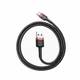 Кабель Baseus Cafule Cable USB Type-C 3A 0.5m Red+Black CATKLF-A91 - зображення 5