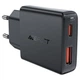 Сетевое зарядное устройство ACEFAST A69 PD30W GaN (USB-A+USB-C) ultra-thin charger Black 6974316282709 - изображение 1