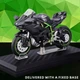 Колекційна Лита Модель CCA Мотоцикл Kawasaki Ninja H2R (Кавасакі Ніндзя) / У Масштабі 1:12 / Чорний - зображення 4