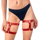 Гартеры на ногу из натуральной кожи Art of Sex - Kristina Leg Garters (2 шт), цвет Красный - изображение 2