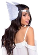 Пов'язка на голову з крилами Leg Avenue Feather headband White, пір'я та натуральна шкіра - зображення 2