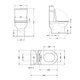 Унітаз підлоговий Dove Rimless 605x370x800 мм, White, з сидінням Slim Duroplast/ Soft-close/ Quick Release QT06228380BW Qtap - зображення 2