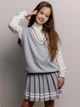 Детская трикотажная школьная юбка для девочки ARTKNIT Смужка 116-122 см Серая (4823093471931) - изображение 3