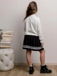 Детская трикотажная школьная юбка для девочки ARTKNIT Смужка 116-122 см Черная (4823093471788) - изображение 4
