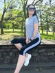Жіночий літній костюм з бриджами та футболкою Gf7928 колір блакитний, розмір 46/48 - зображення 2
