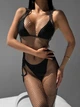 Пляжное платье-туника сетка со стразами Звездопад длинная миди One Size (S M L) черная - изображение 6