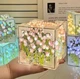 Ночник куб зеркало «Бесконечные тюльпаны в кубе» 3D LED 10х10х10 см - изображение 2