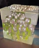 Ночник куб зеркало «Бесконечные тюльпаны в кубе» 3D LED 10х10х10 см - изображение 3